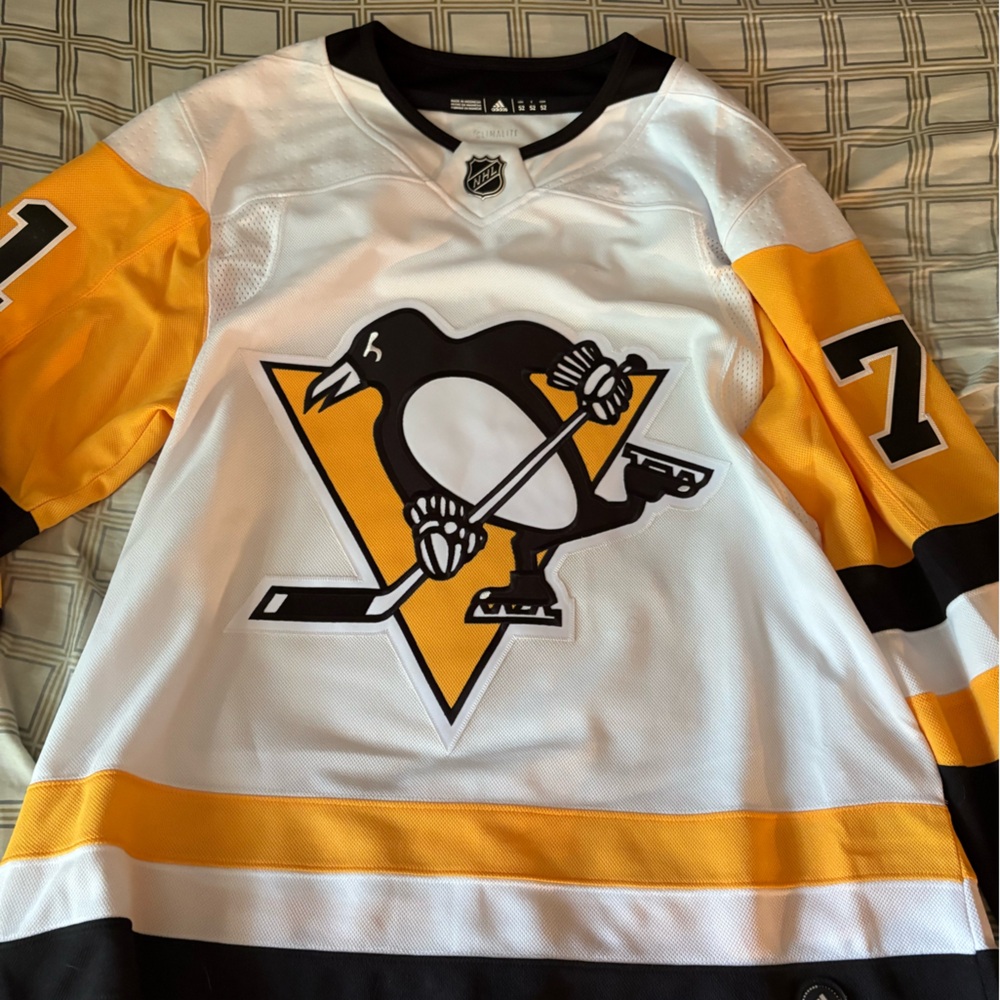 Adidas White and Black Hockey Jersey